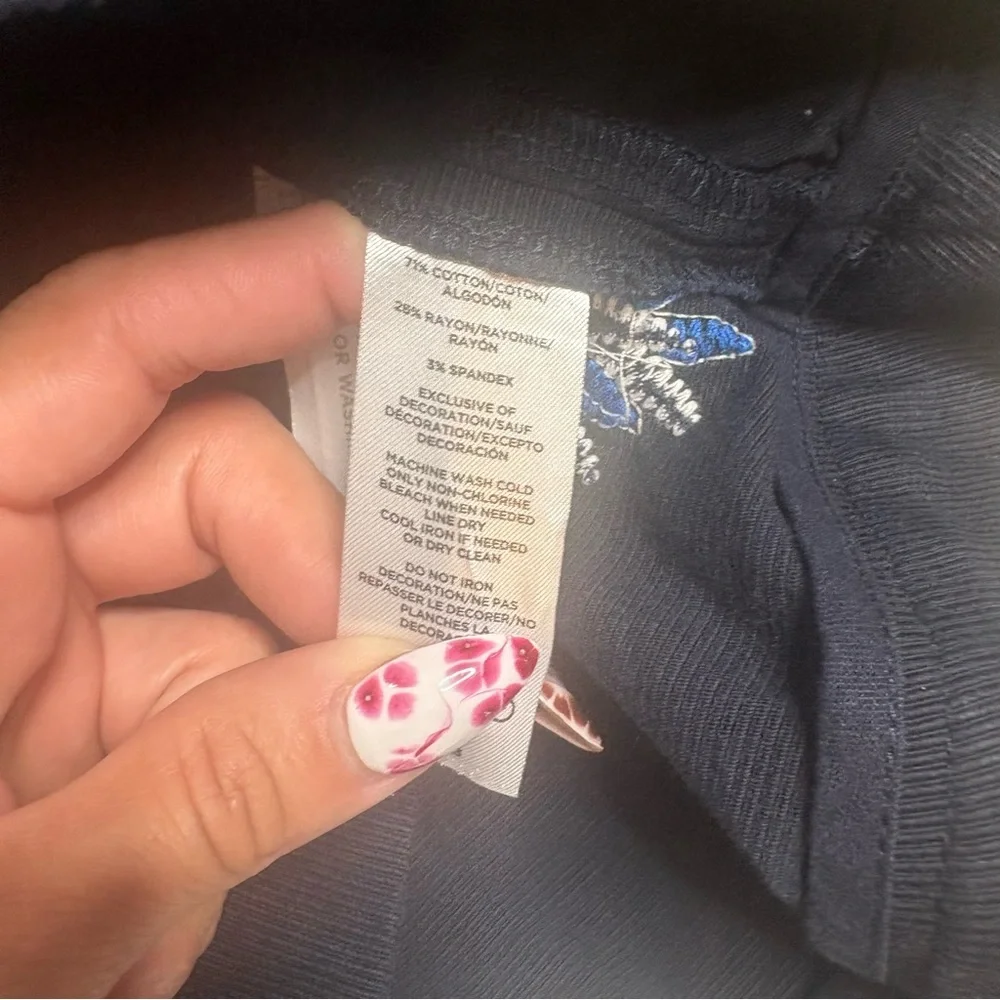 NWT LOFT Pineapple Embroidery Chino Shorts Size 4 - Picture 5 of 6